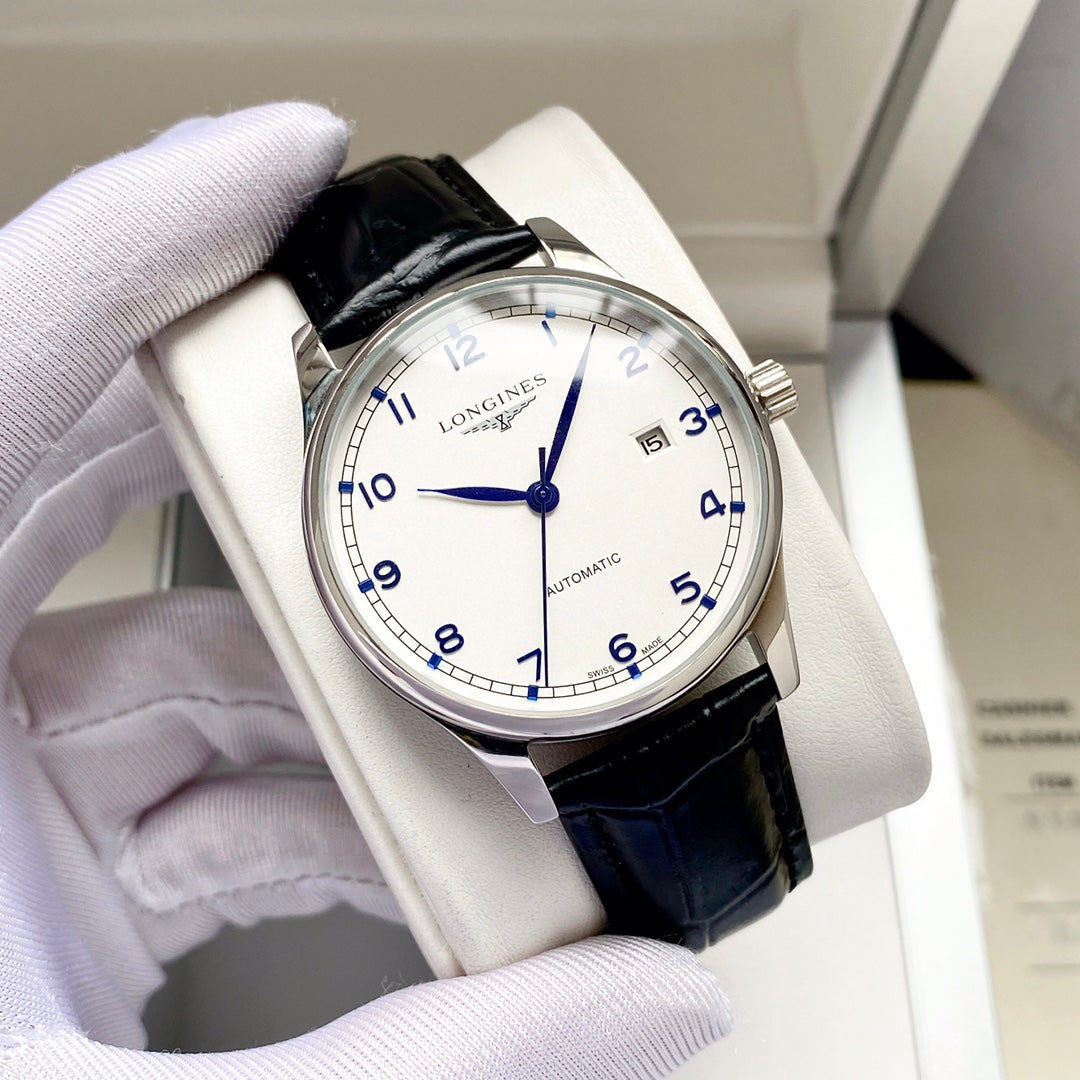 Longines Leather Strap Men's Wristwatch