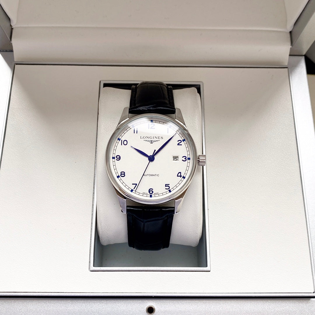 Longines Leather Strap Men's Wristwatch
