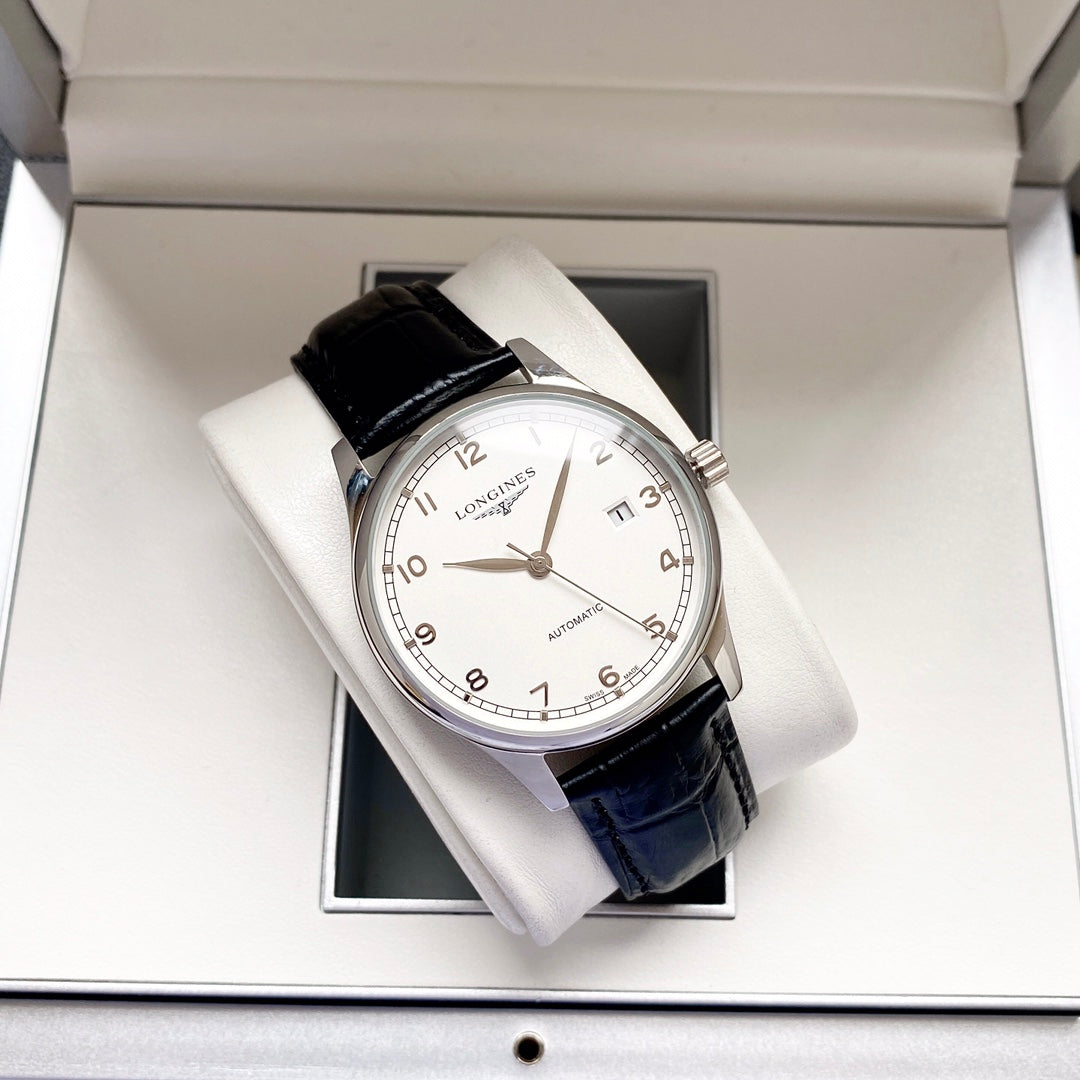 Longines Leather Strap Men's Wristwatch