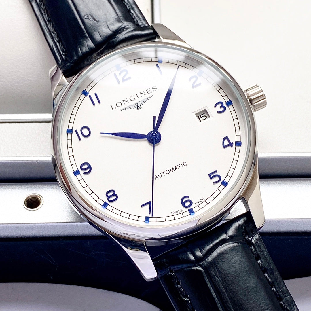 Longines Leather Strap Men's Wristwatch