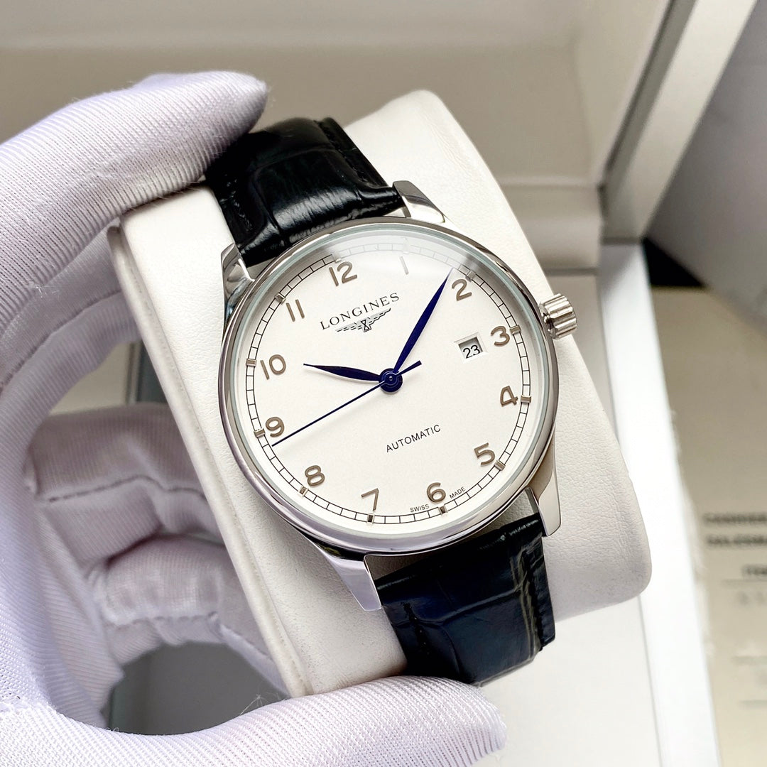 Longines Leather Strap Men's Wristwatch