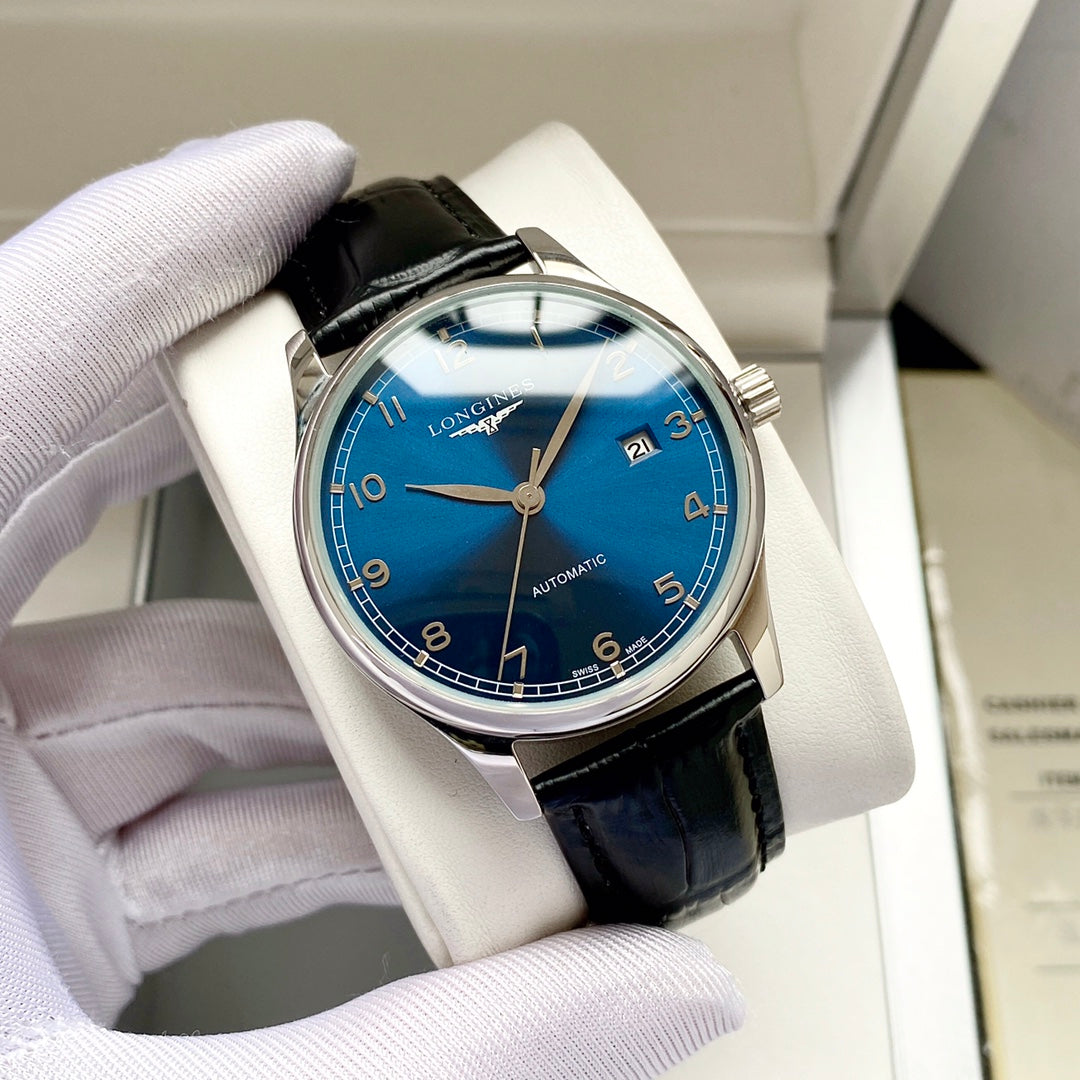Longines Leather Strap Men's Wristwatch