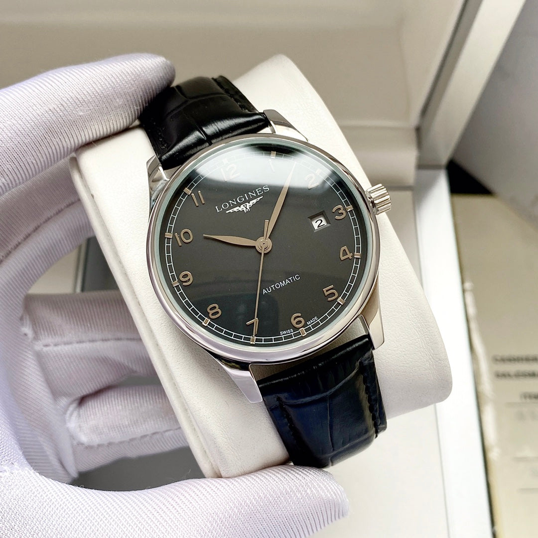 Longines Leather Strap Men's Wristwatch