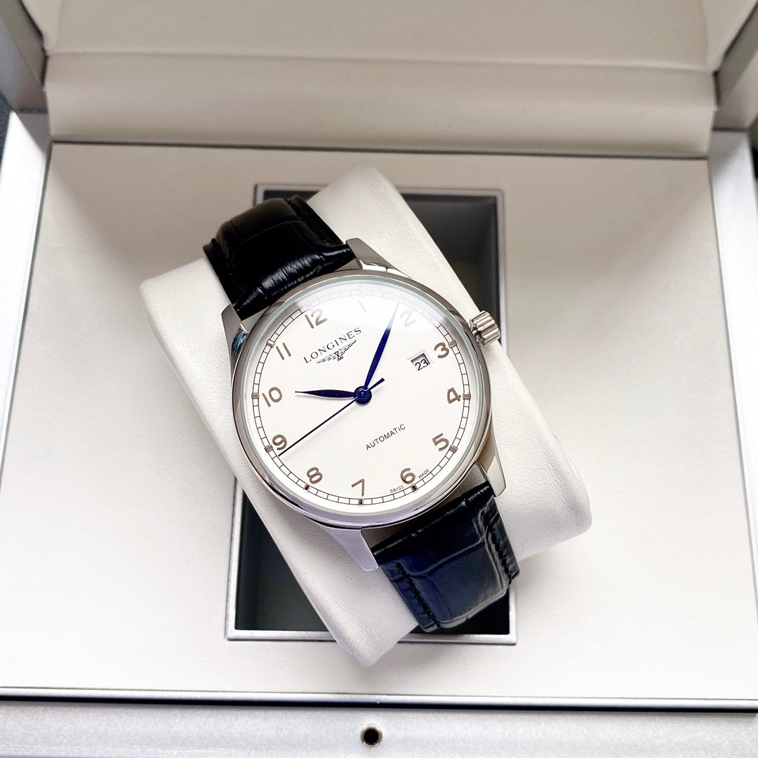 Longines Leather Strap Men's Wristwatch