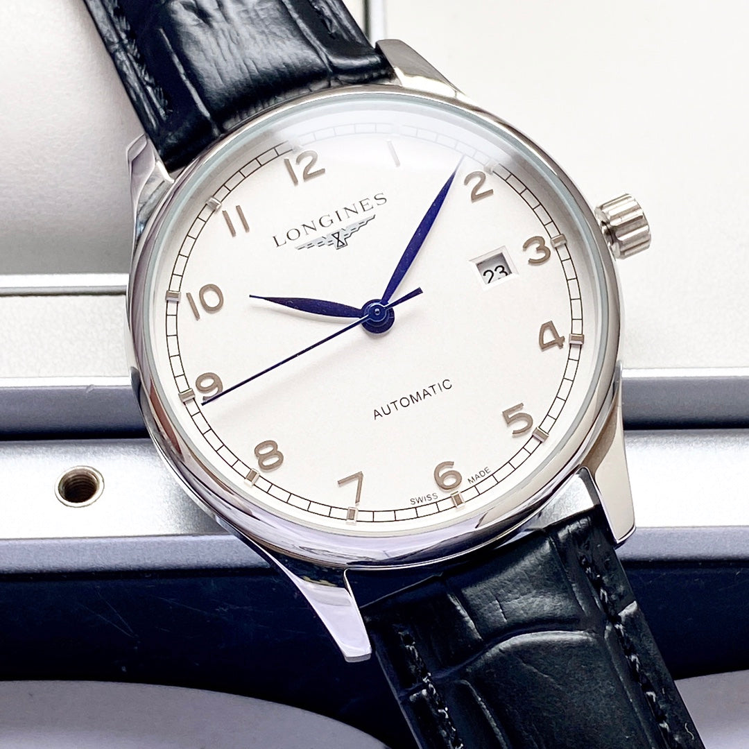 Longines Leather Strap Men's Wristwatch