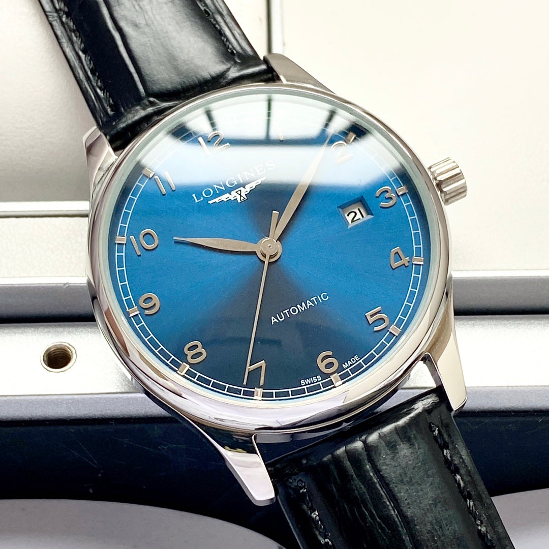 Longines Leather Strap Men's Wristwatch