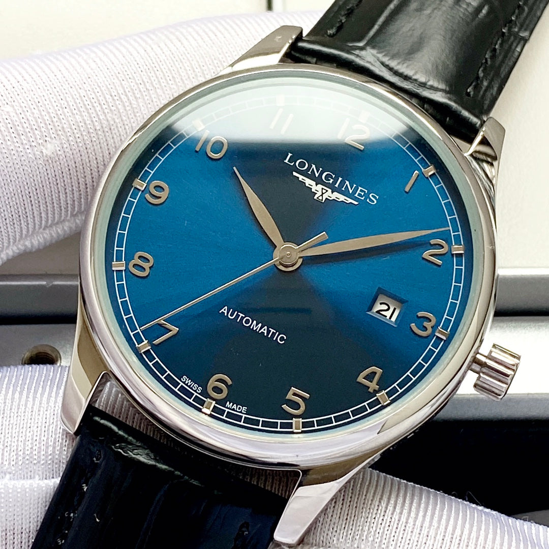 Longines Leather Strap Men's Wristwatch