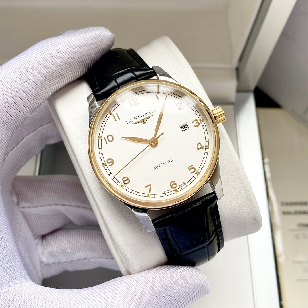 Longines Leather Strap Men's Wristwatch