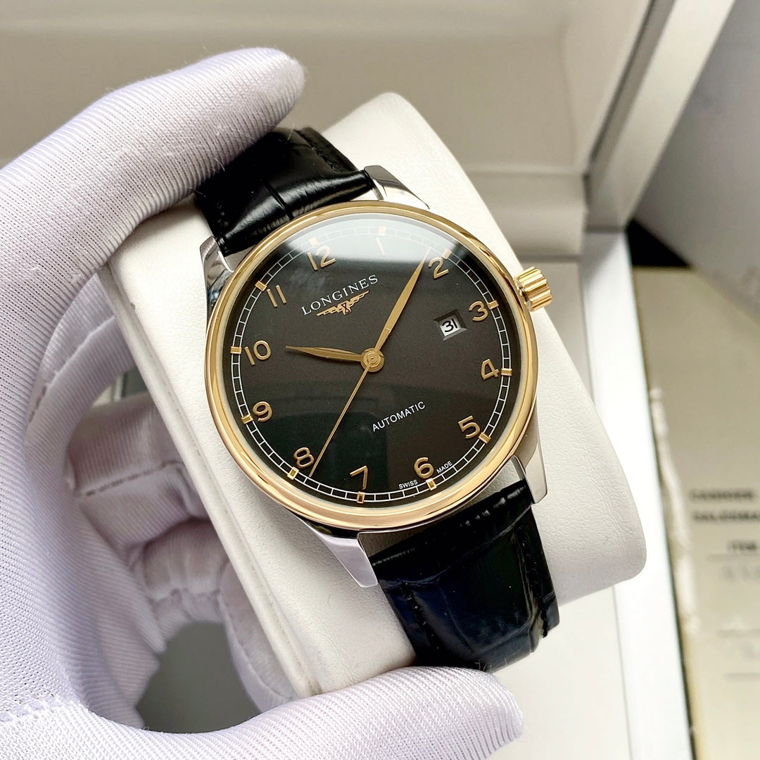 Longines Leather Strap Men's Wristwatch