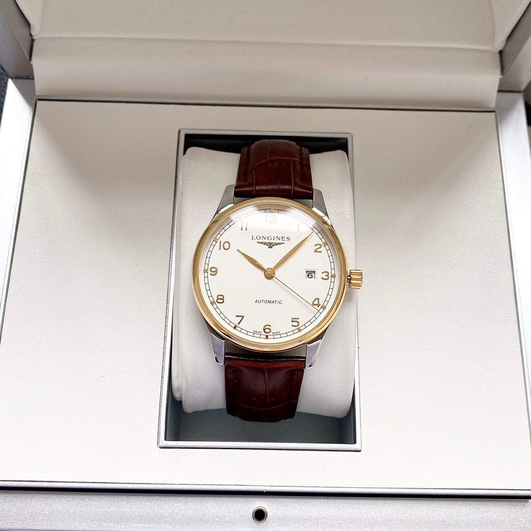 Longines Leather Strap Men's Wristwatch