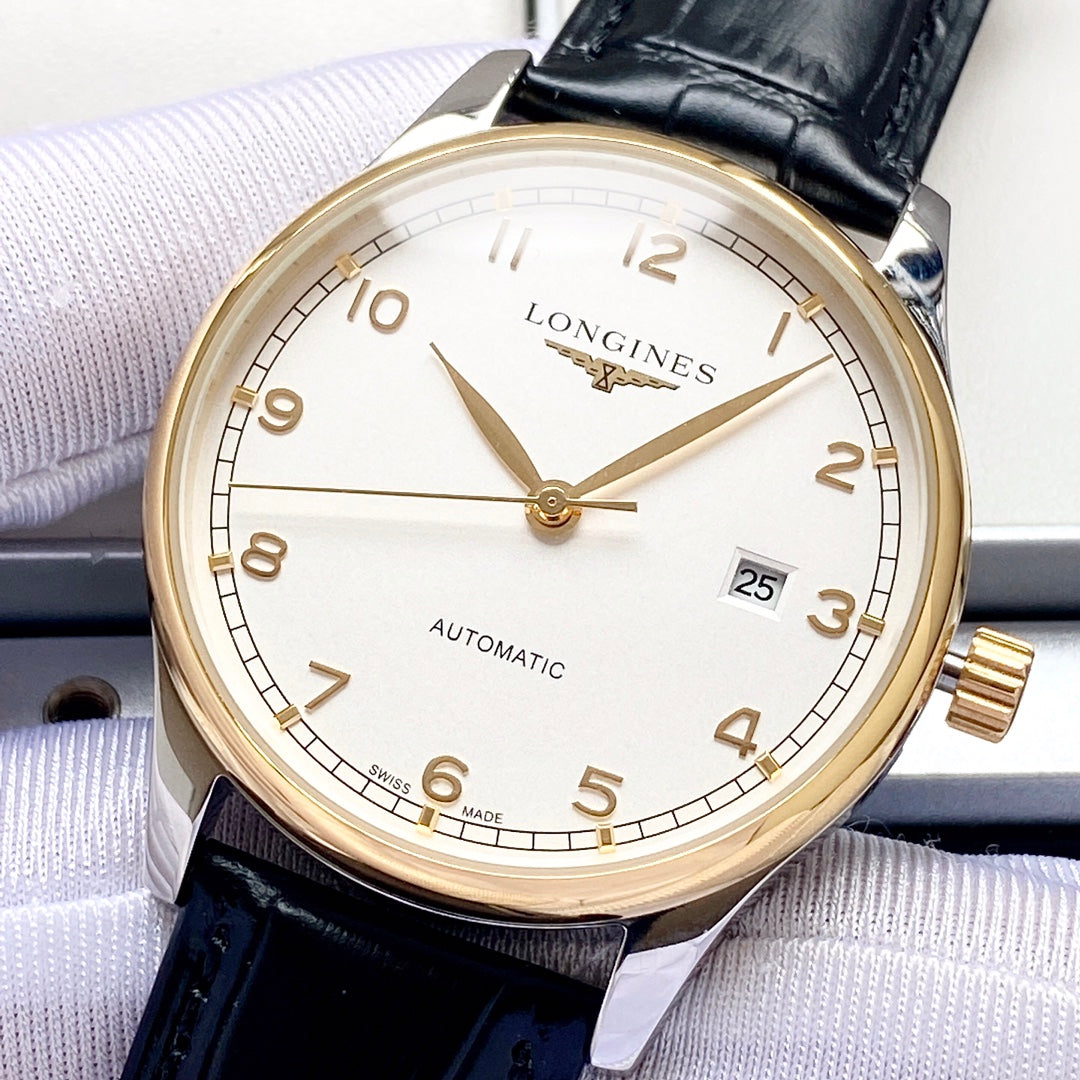 Longines Leather Strap Men's Wristwatch