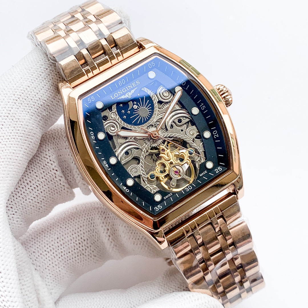 Longines high-quality stainless steel strap square watch