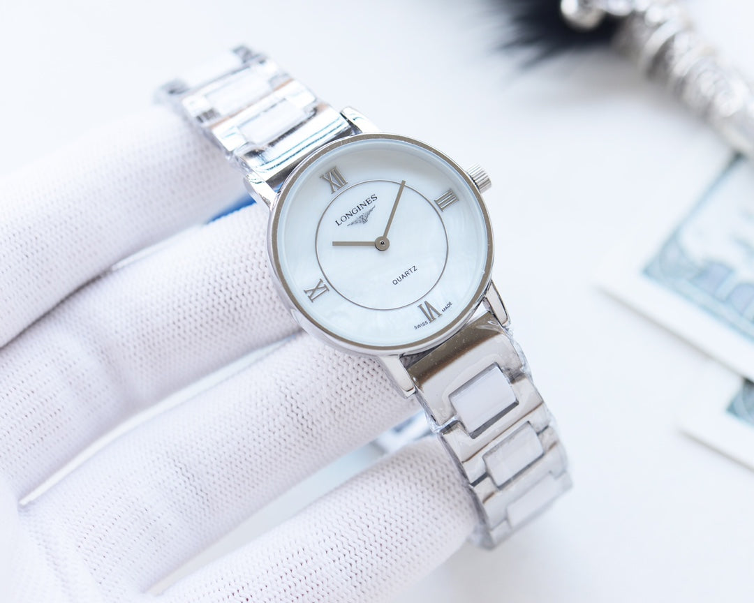 Longines Quartz Movement Lightweight Stainless Steel Strap Women's Watch