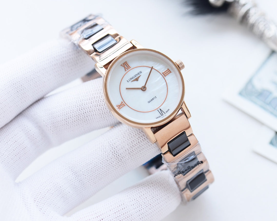 Longines Quartz Movement Lightweight Stainless Steel Strap Women's Watch