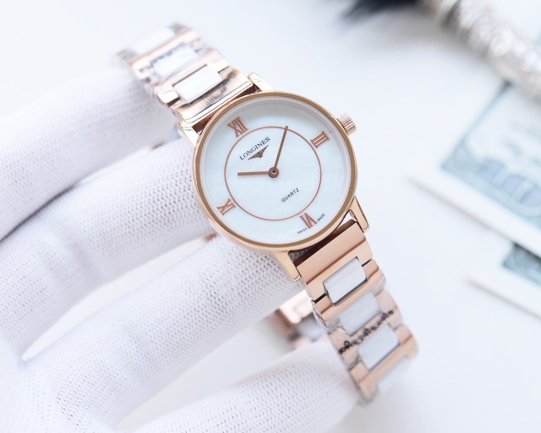 Longines Quartz Movement Lightweight Stainless Steel Strap Women's Watch