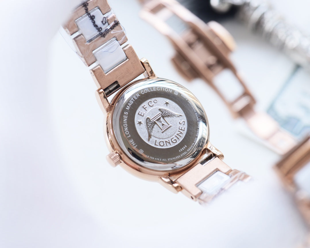 Longines Quartz Movement Lightweight Stainless Steel Strap Women's Watch