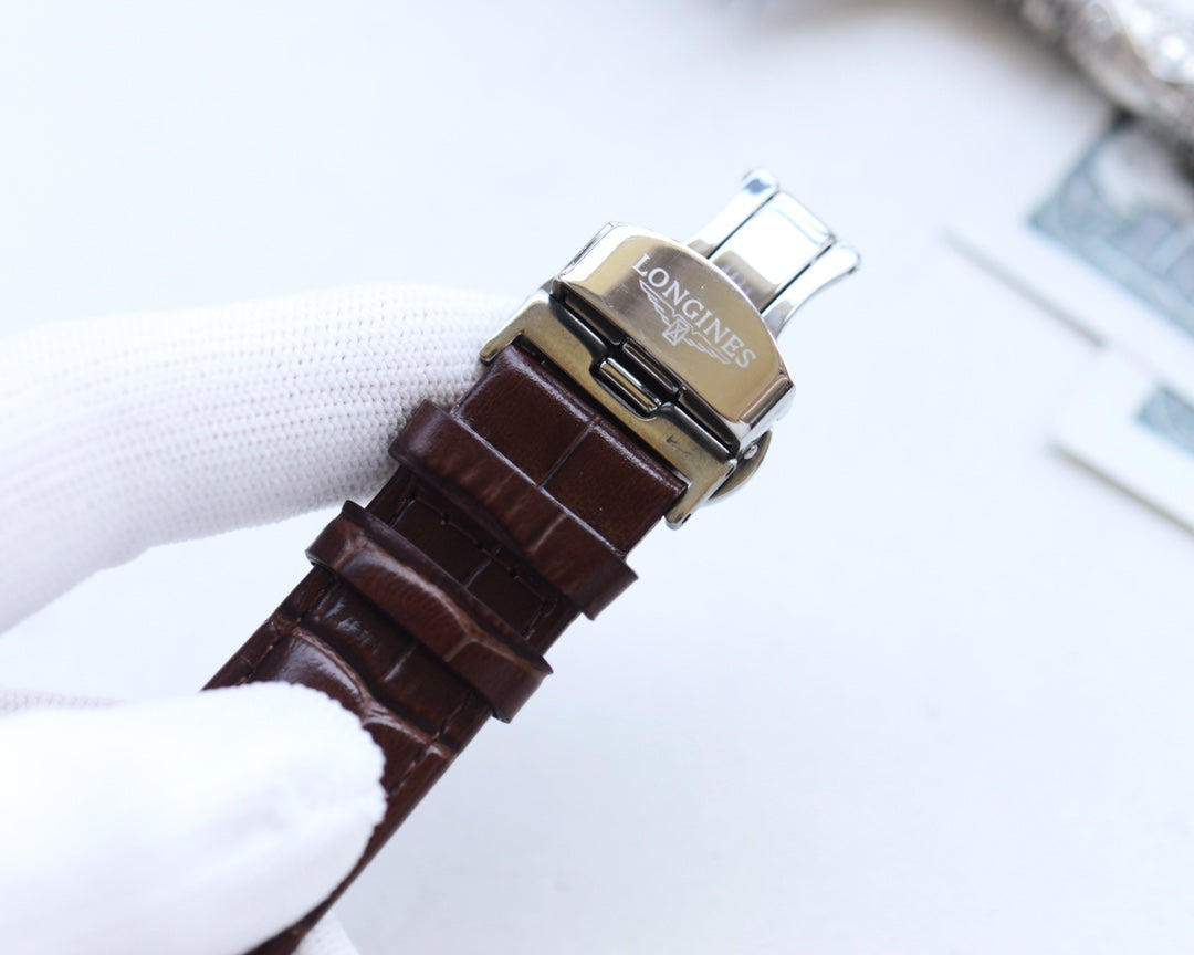 Longines imported calf leather strap watch