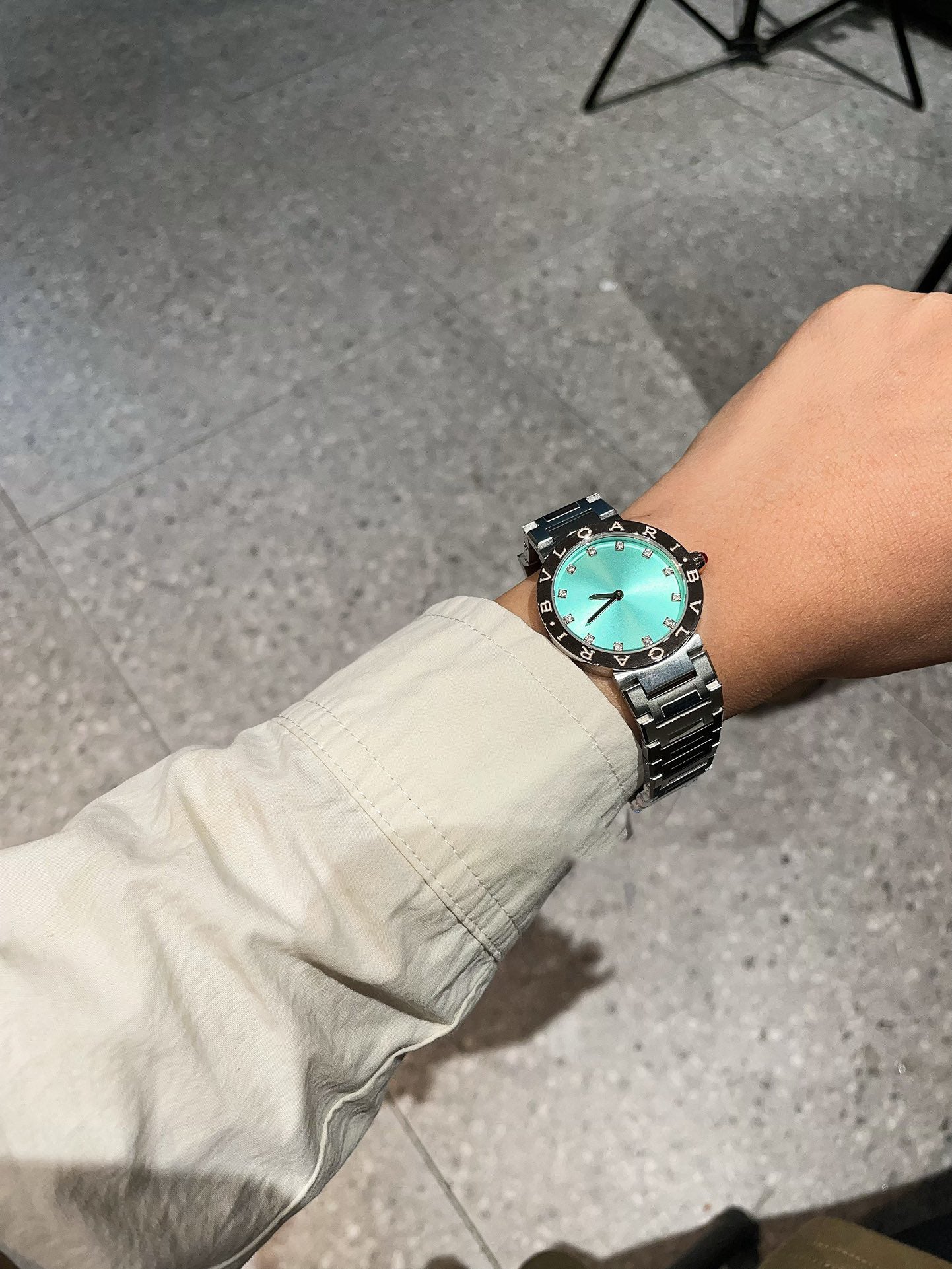 BVLGARI metal strap women's quartz watch