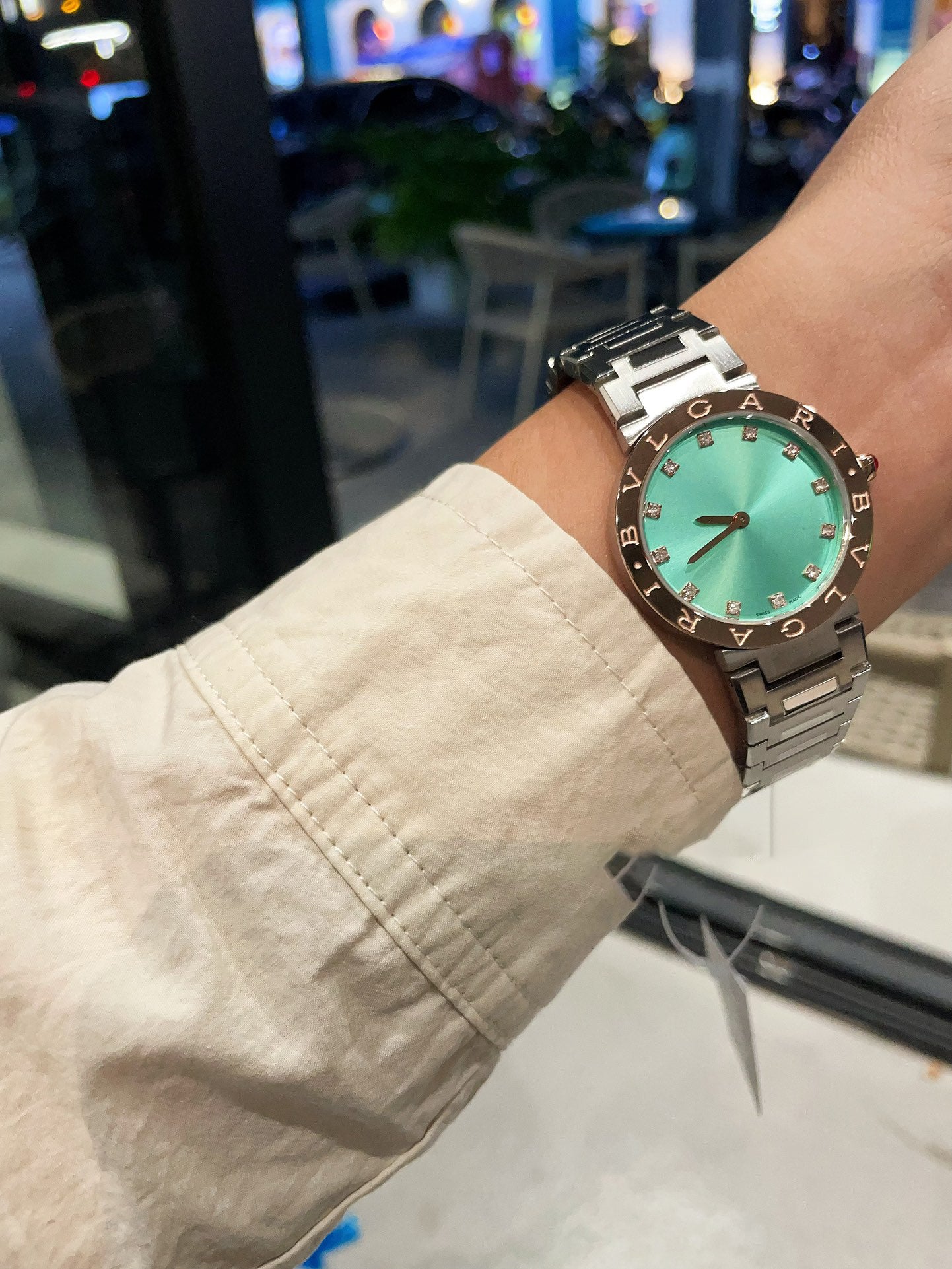 BVLGARI metal strap women's quartz watch