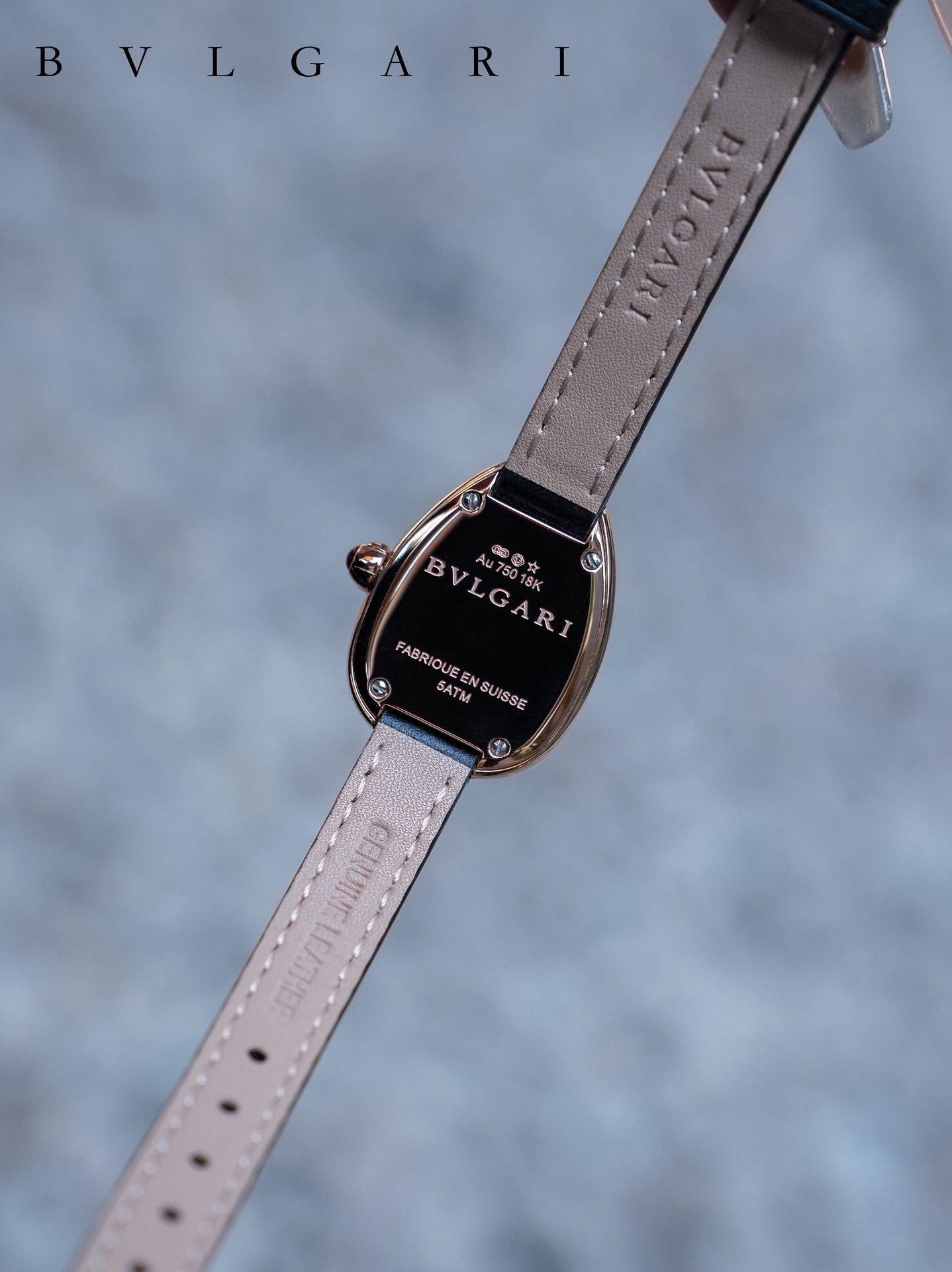 BVLGARI Gold Plated Serpentine Shadow Stainless Steel Watch