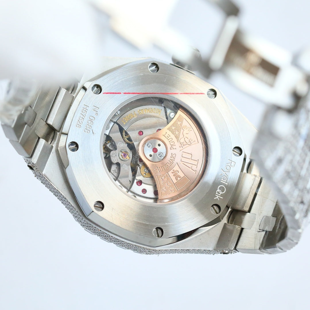 Audemars Piguet Royal Oak 50th Anniversary 15510 Full Diamond Men's Wrist Watch