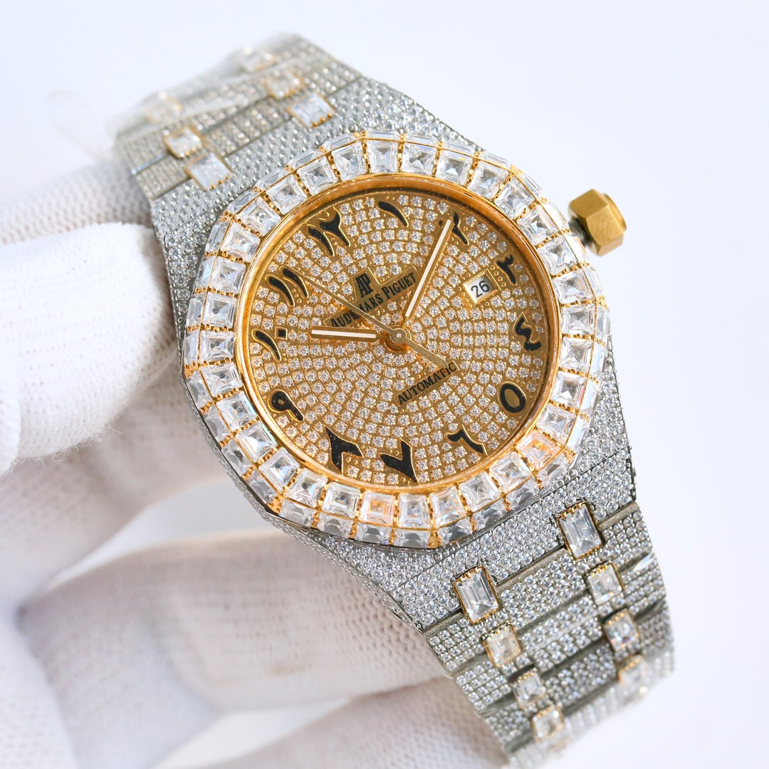 Audemars Piguet Royal Oak 50th Anniversary 15510 Full Diamond Men's Wrist Watch