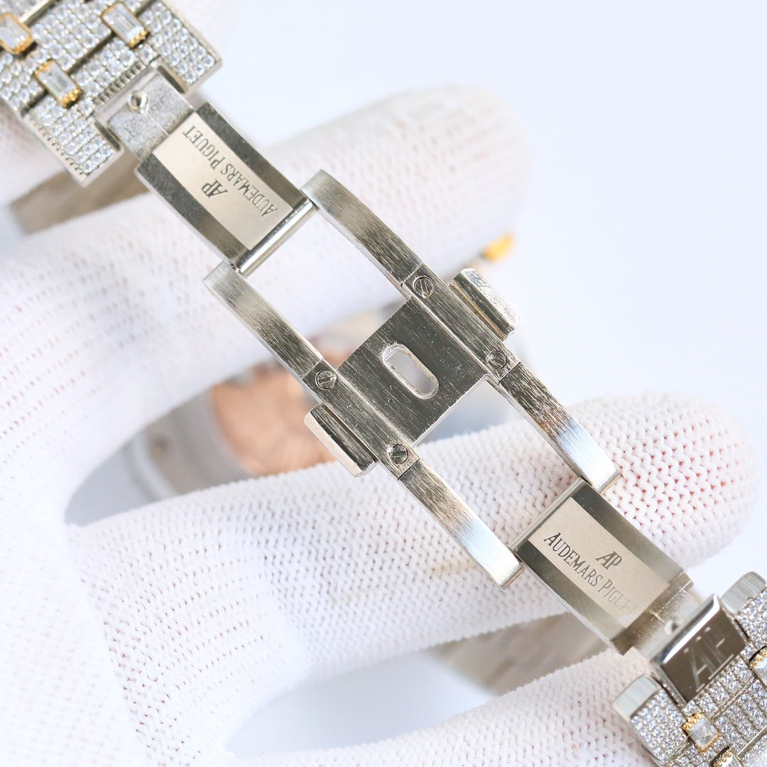 Audemars Piguet Royal Oak 50th Anniversary 15510 Full Diamond Men's Wrist Watch