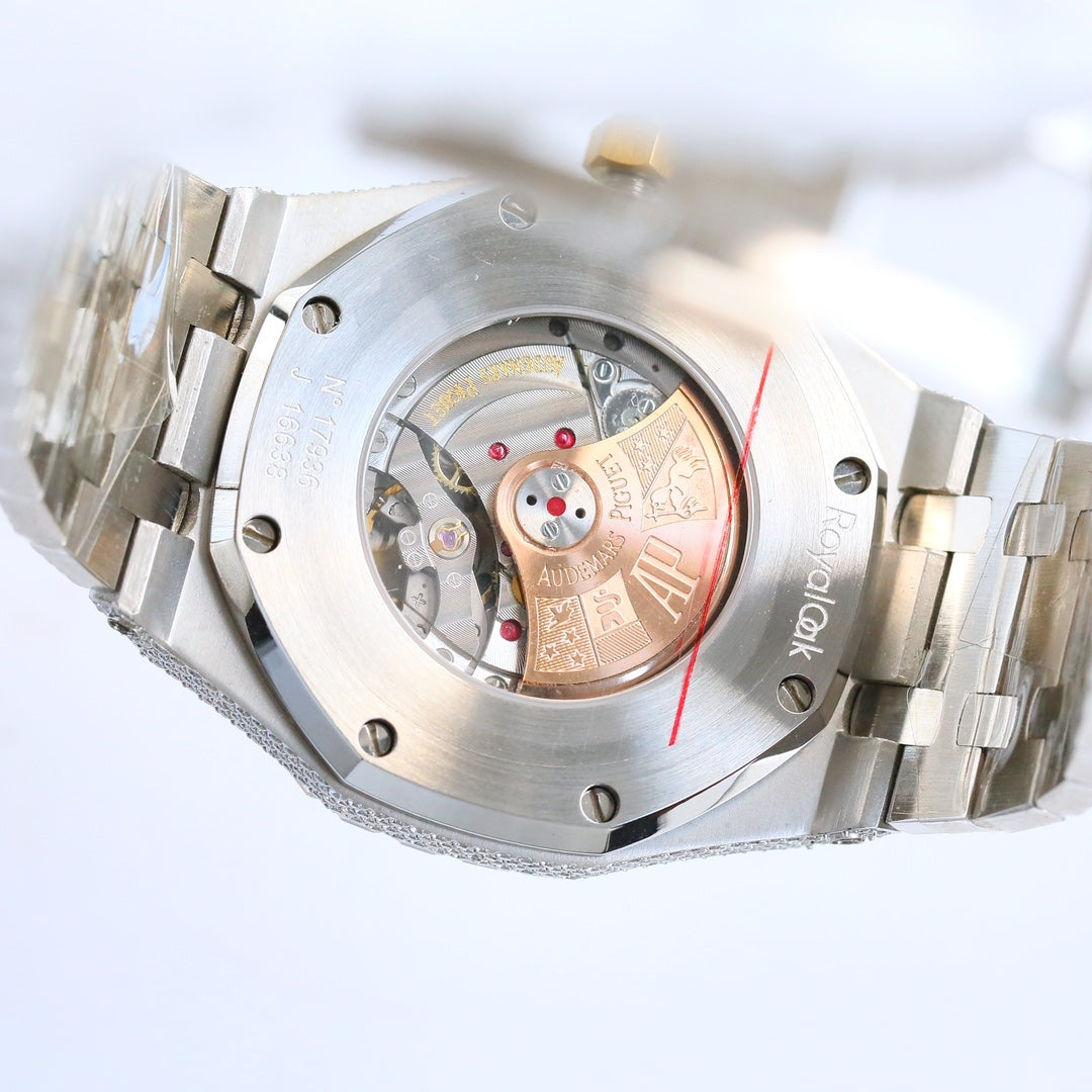 Audemars Piguet Royal Oak 50th Anniversary 15510 Full Diamond Men's Wrist Watch