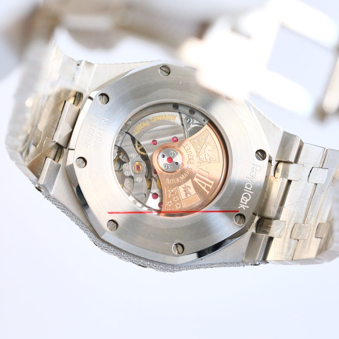 Audemars Piguet Royal Oak 50th Anniversary 15510 Full Diamond Wrist Watch for Men