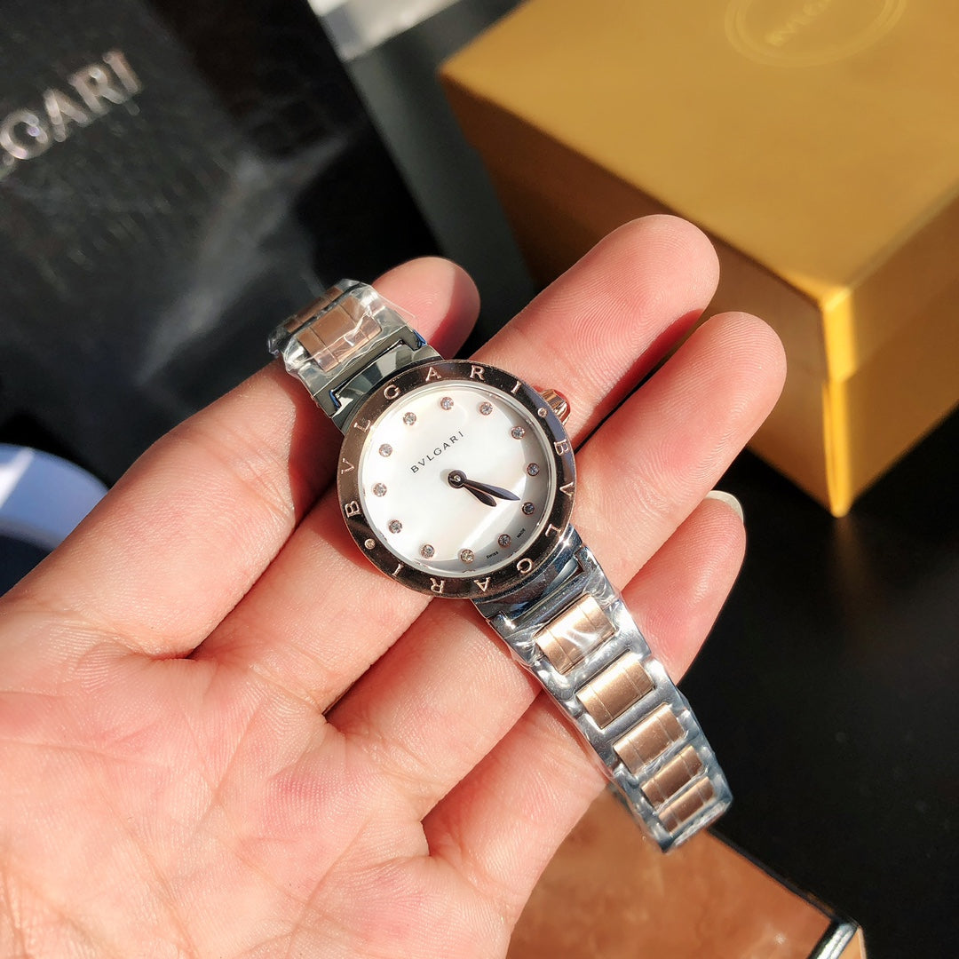 BVLGARI Quartz Movement Stainless Steel Women's Watch