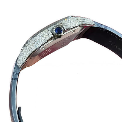 Cartier Santos Diamond Stainless Steel Watch W4SA0006