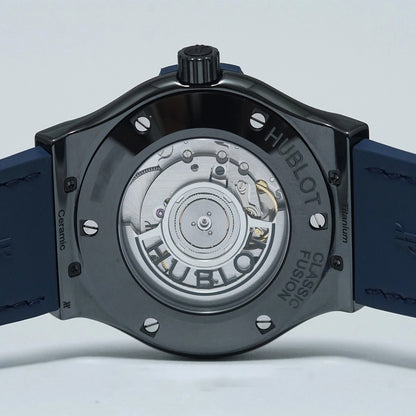 Hublot Classic Fusion Ceramic Blue 542.CM.7170.LR Men's Watch