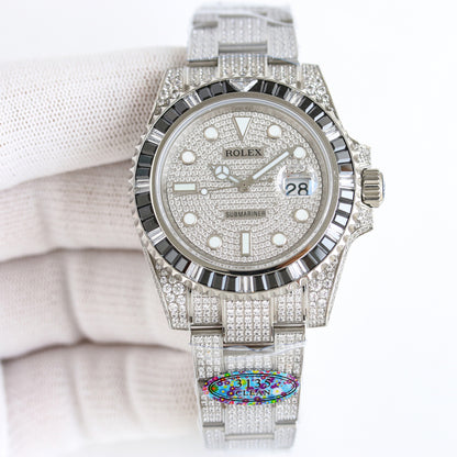Rolex Customized Submariner Date Diamond Set Wrist Watch