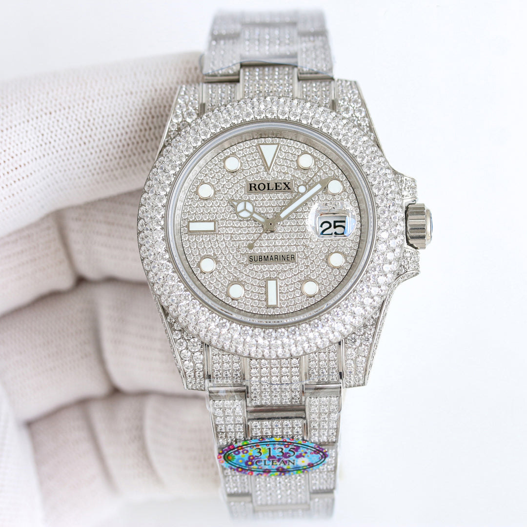 Rolex Customized Submariner Date Diamond Set Wrist Watch