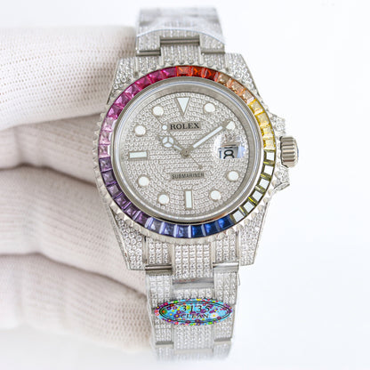 Rolex Customized Submariner Date Diamond Set Wrist Watch