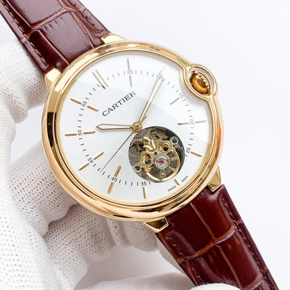 Cartier Blue Balloon Series Hollow Flywheel Men's Fully Automatic Mechanical Watch