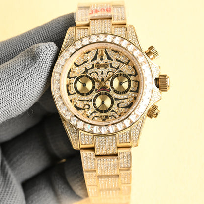 Rolex Daytona Full Diamond Men's Wrist Watch