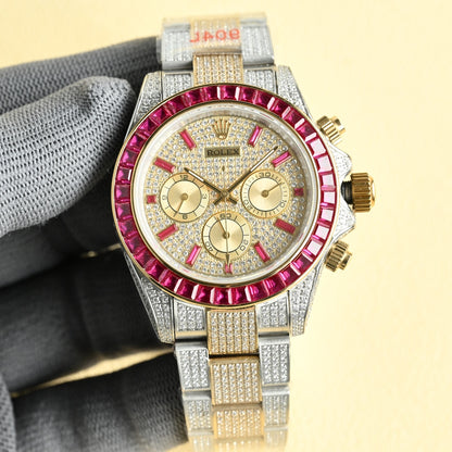 Rolex Daytona Full Diamond Men's Wrist Watch