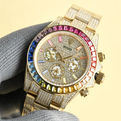 Rolex Daytona Full Diamond Men's Wrist Watch