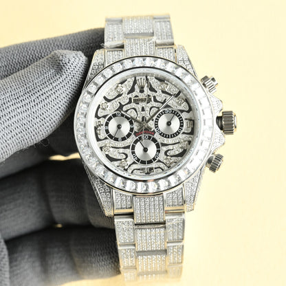 Rolex Daytona Full Diamond Men's Wrist Watch