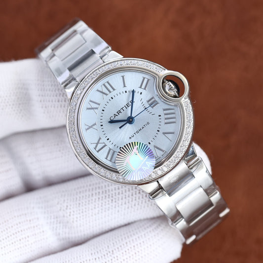 Cartier Blue Balloon Diamond Set Mechanical Watch