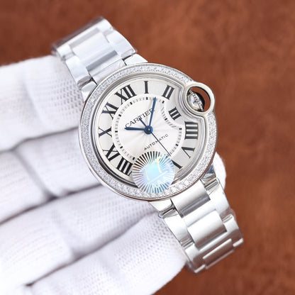 Cartier Blue Balloon Diamond Set Mechanical Watch