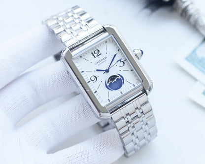Cartier Square Metal Strap Men's Watch