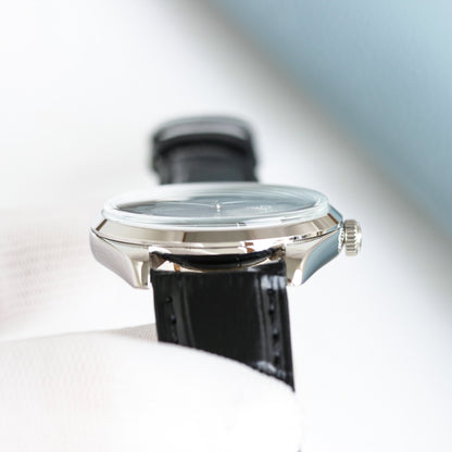 Omega Retro Leather Strap Watch