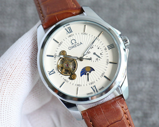 Omega Nine Wheel Fully Automatic Sun Moon Star Mechanical Watch