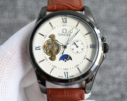 Omega Nine Wheel Fully Automatic Sun Moon Star Mechanical Watch