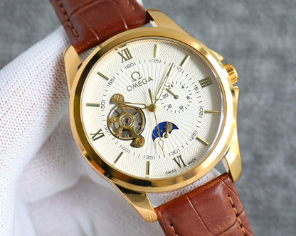 Omega Nine Wheel Fully Automatic Sun Moon Star Mechanical Watch
