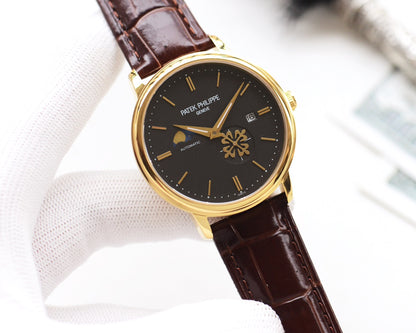 Patek Philippe Leather Strap Men's Watch