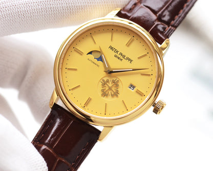 Patek Philippe Leather Strap Men's Watch