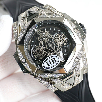 Hublot's brand new tattoo second-generation diamond inlaid watch